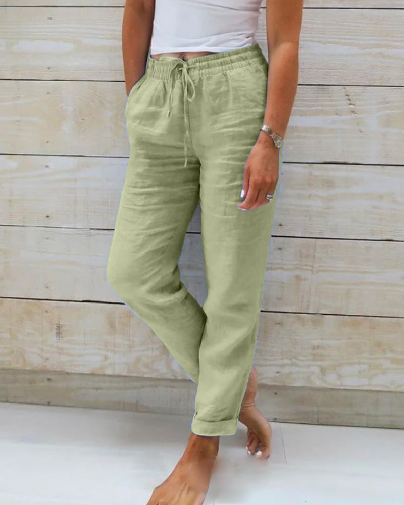 Tamina - Casual Pants with Drawstrings