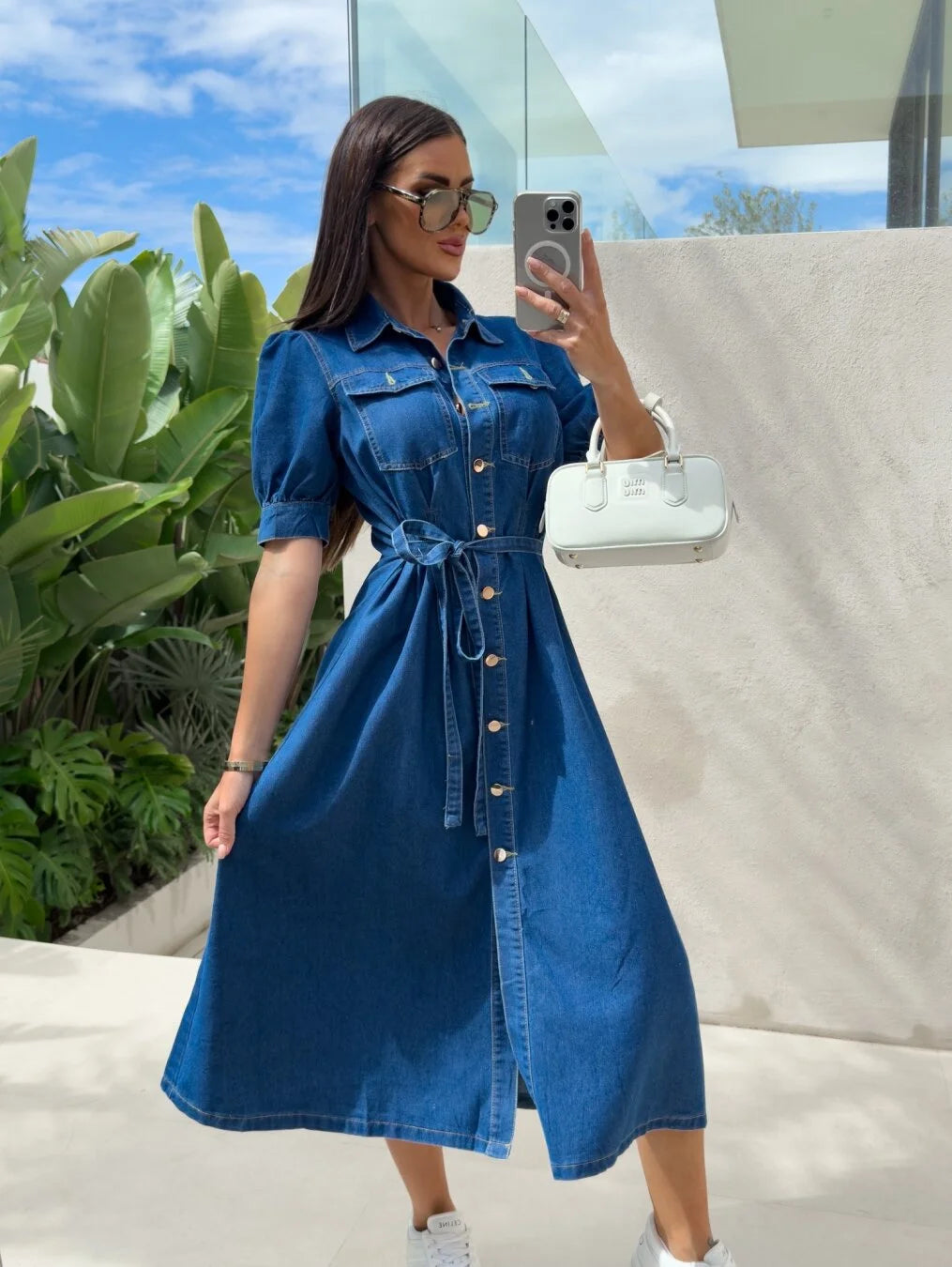 Daphne™ - Sunshine denim dress