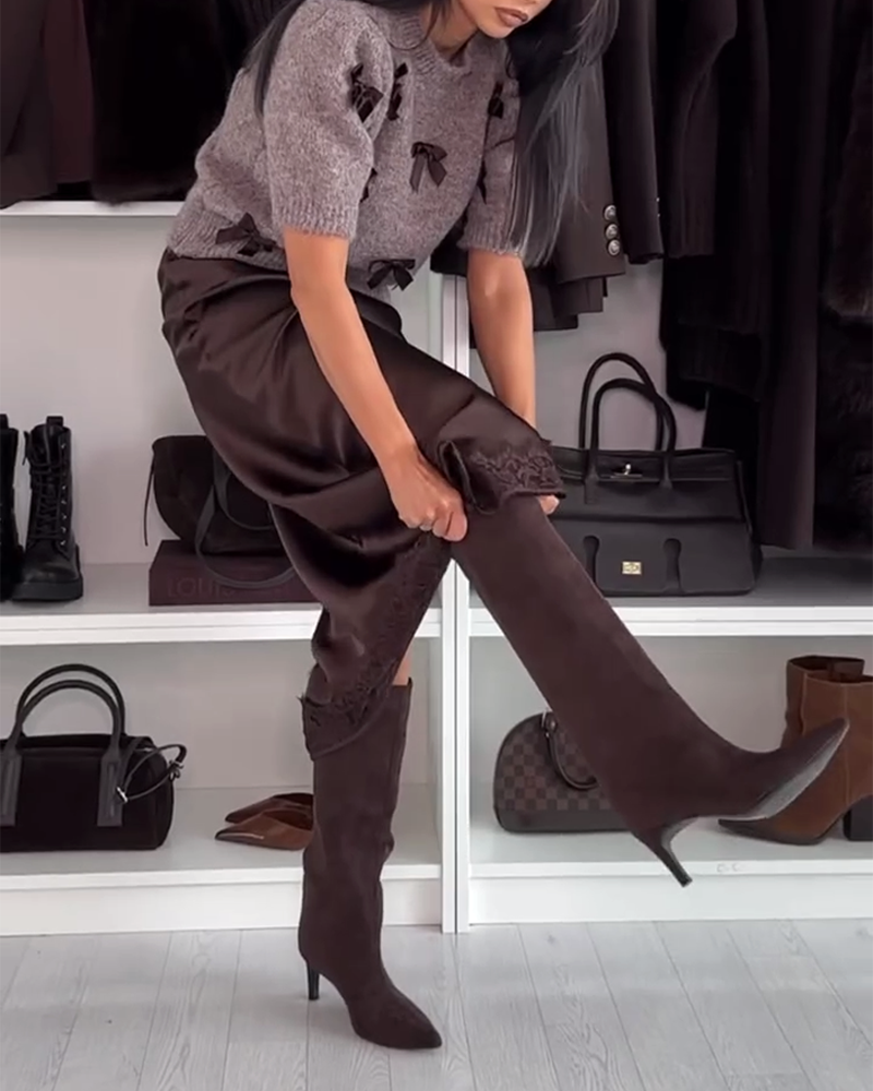 Oravisse - Soft Knit Jumper with Decorative Knots