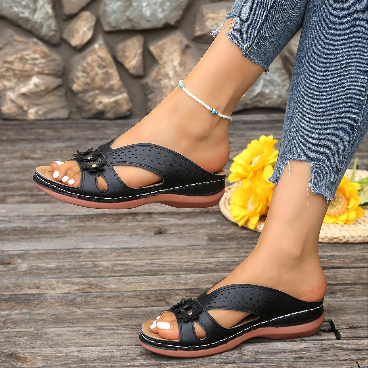 Norabel - Orthopaedic Comfort Wedge Sandals – Stability, Lightness and Natural Posture