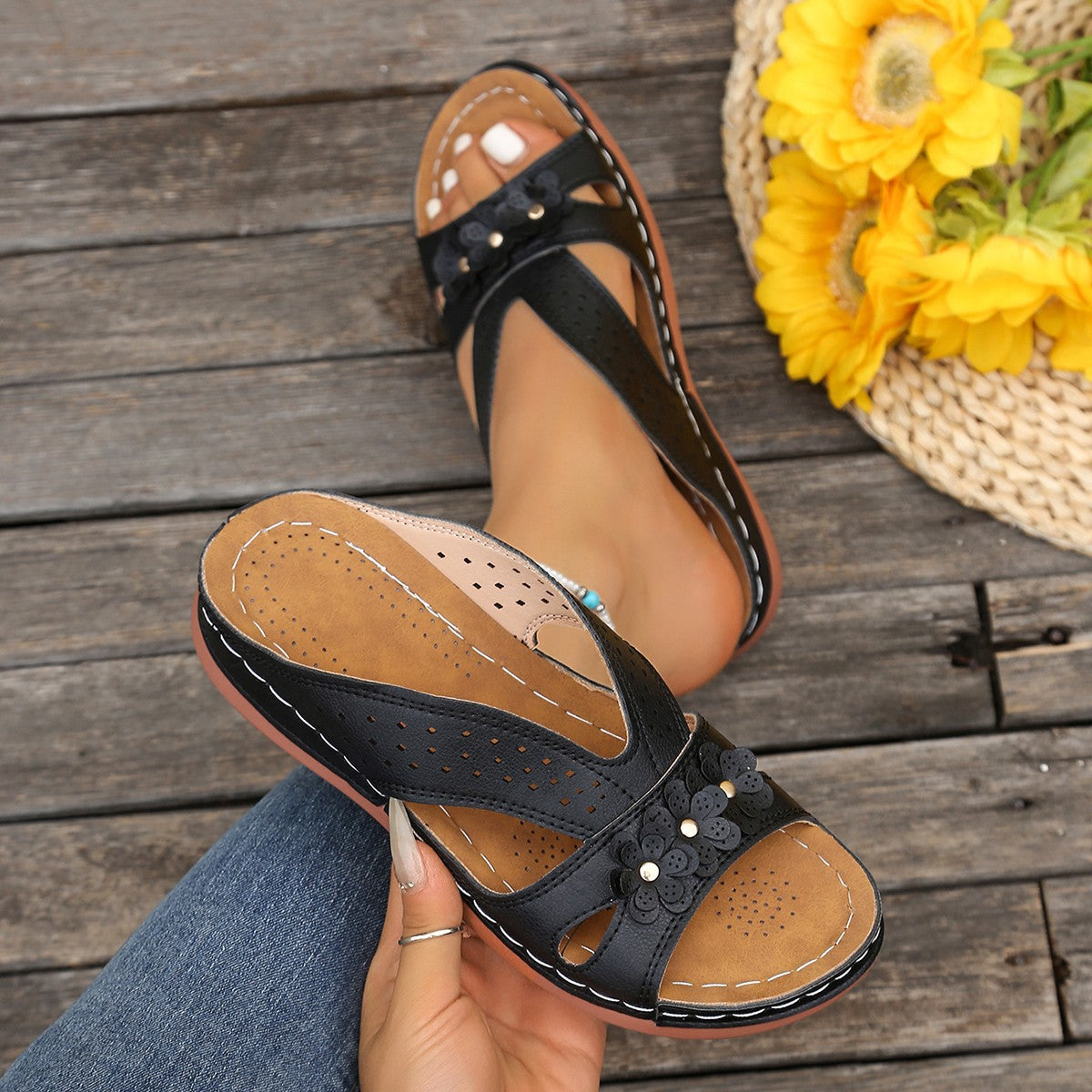 Norabel - Orthopaedic Comfort Wedge Sandals – Stability, Lightness and Natural Posture