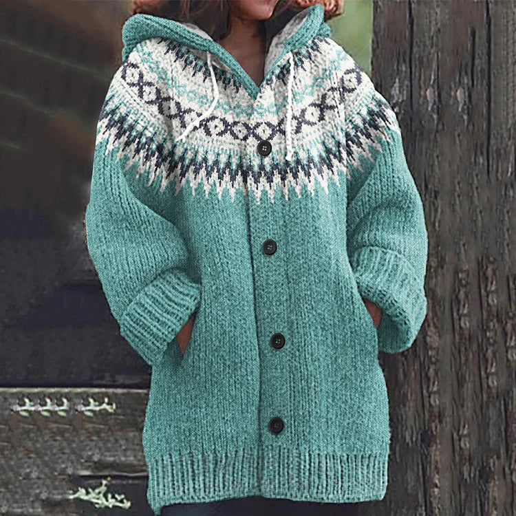 Angeline - Warm Knit Wool Coat