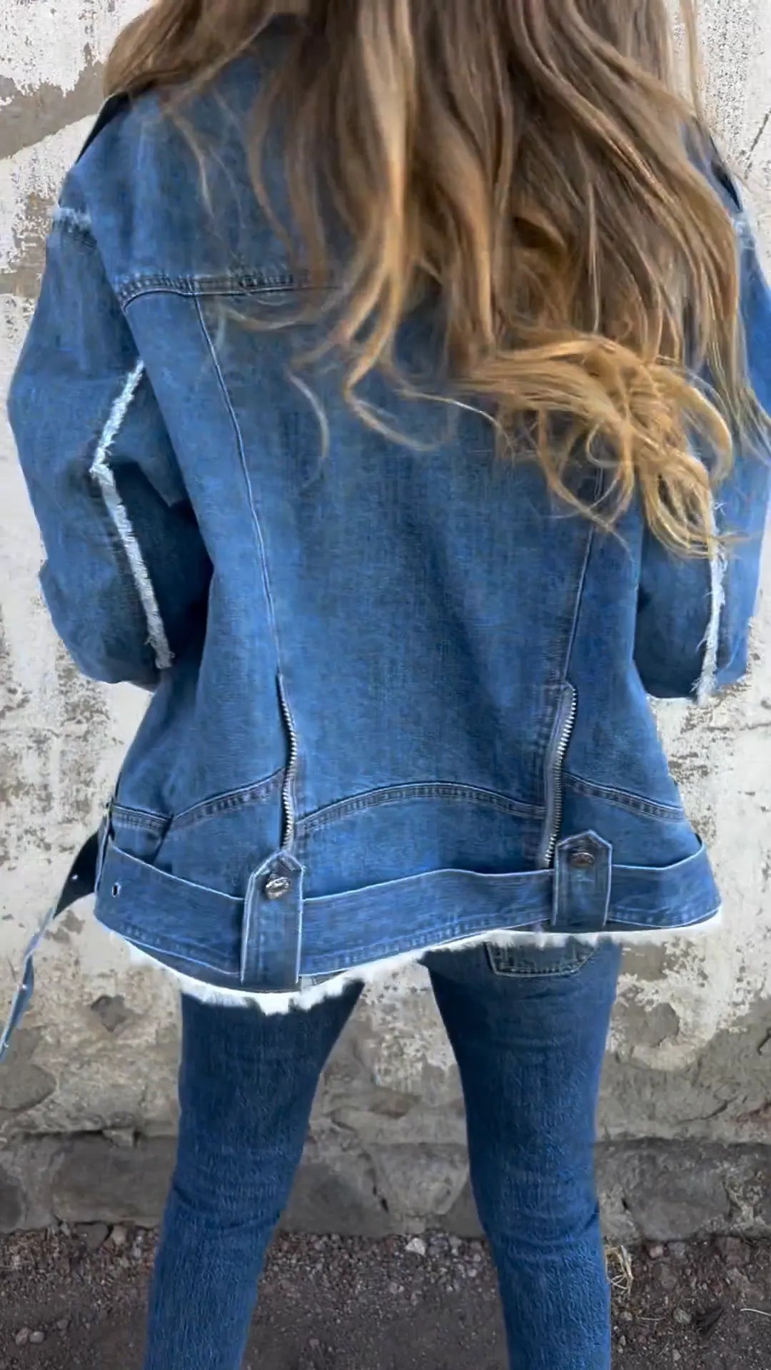 Mallory - Denim Shearling Arctic Luxe Jacket