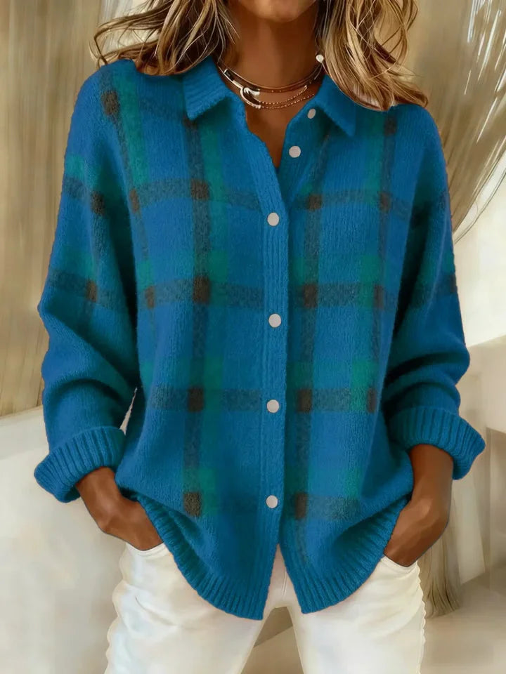 Brinovelle - Chic Checked Cardigan