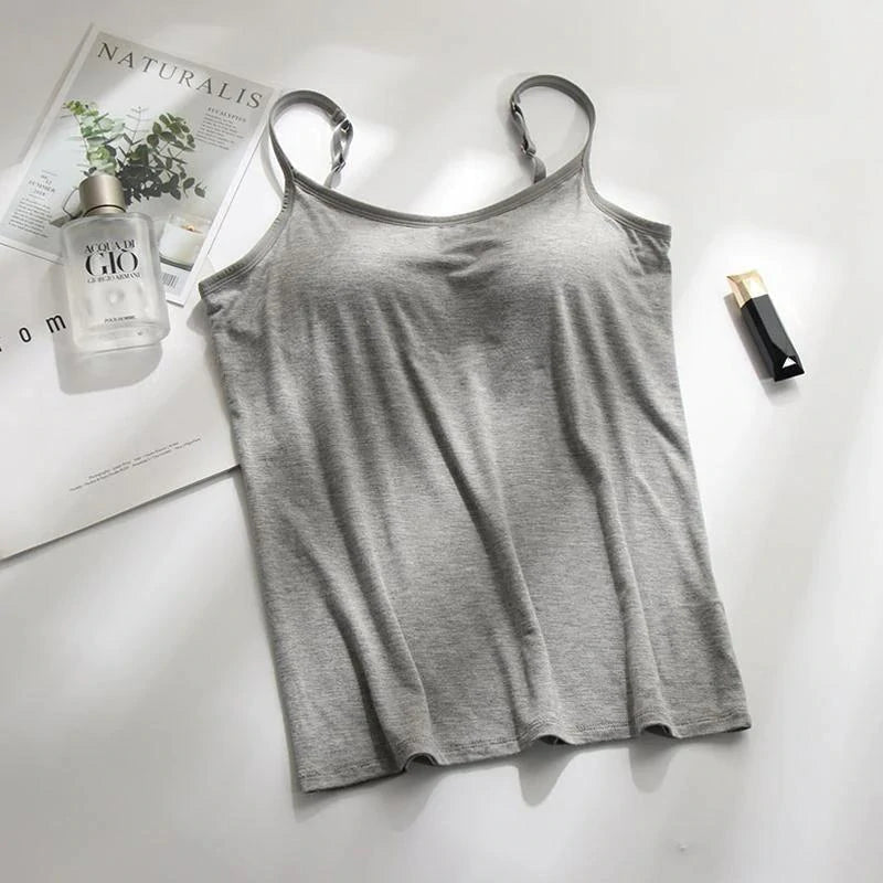 Noura - Camisole with integrated bra and cushion