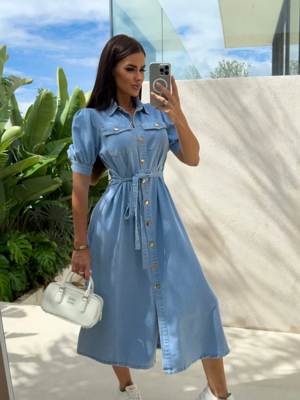 Daphne™ - Sunshine denim dress