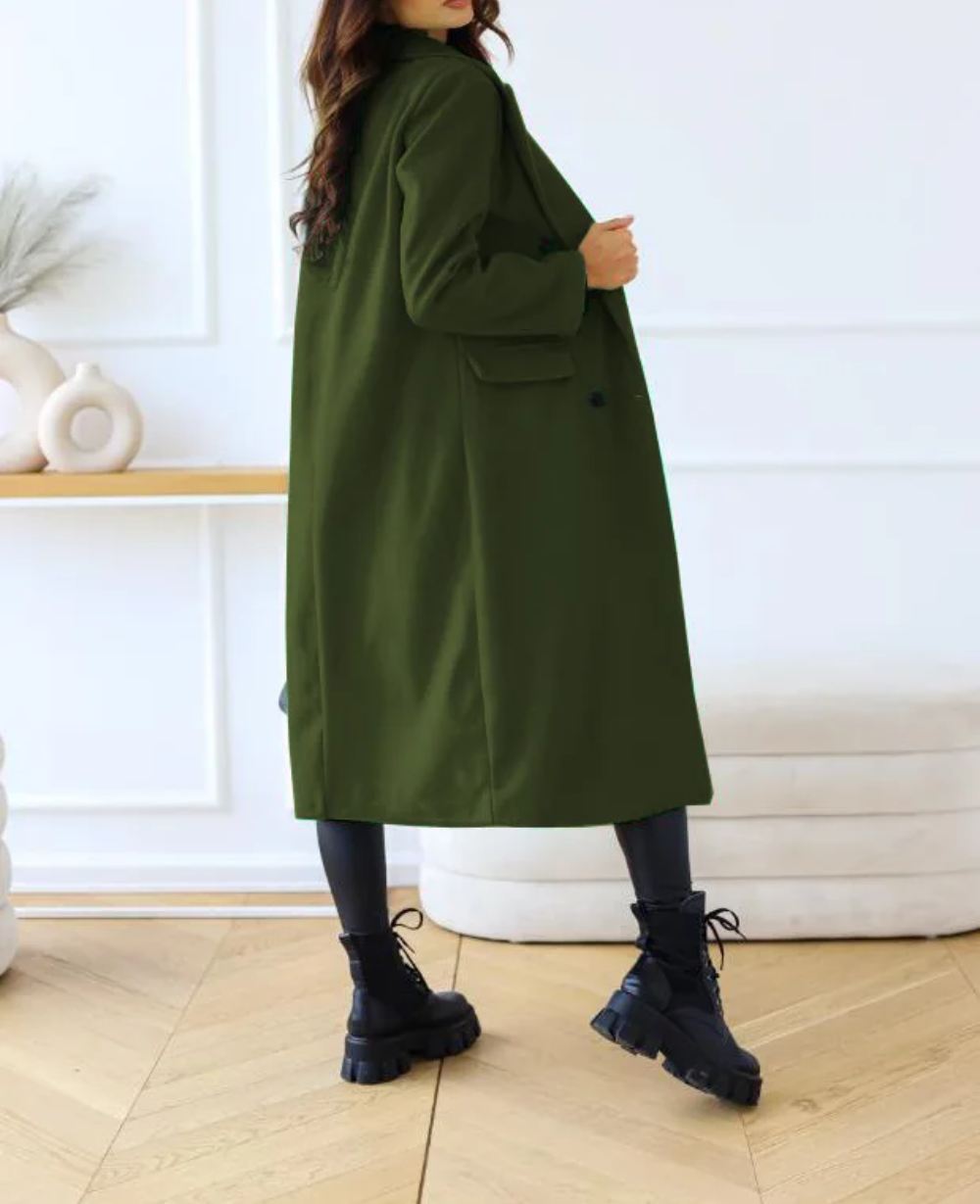 Christabel - Women's Elegant Fitted Long Trenchcoat | Ideal for Autumn/Winter