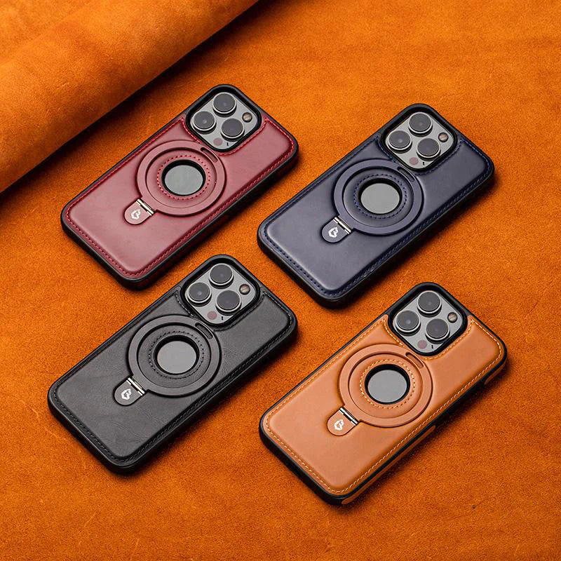 Jalira - Luxurious leather iPhone case with invisible stand