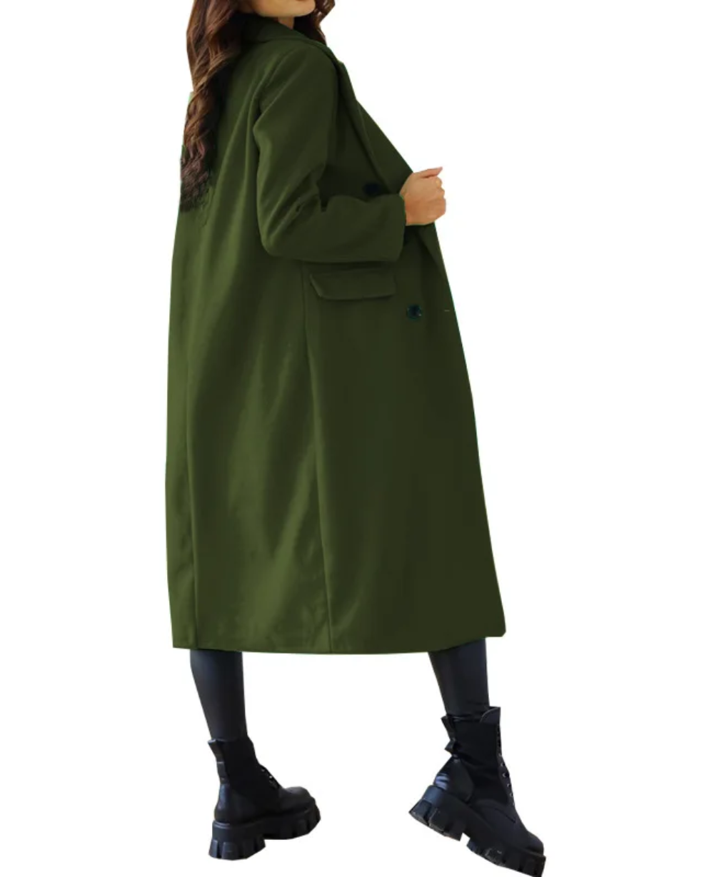 Christabel - Women's Elegant Fitted Long Trenchcoat | Ideal for Autumn/Winter