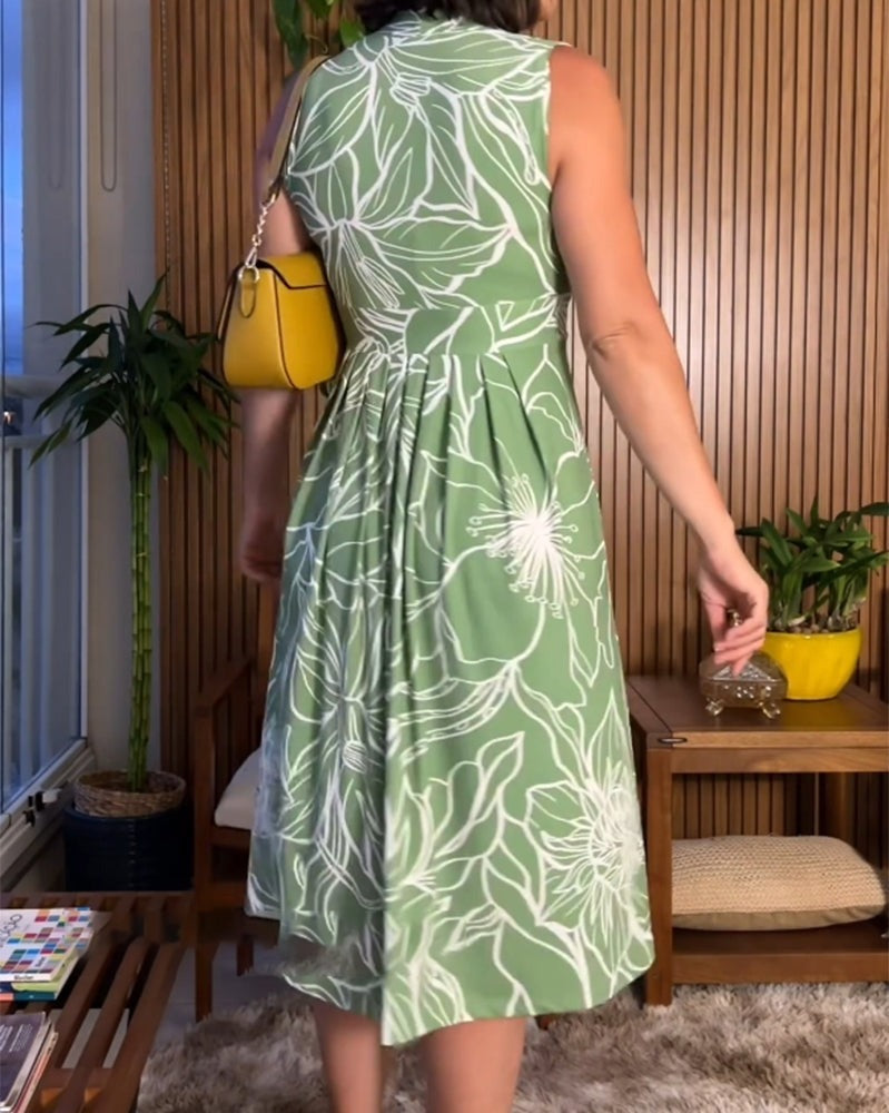 Cerina - Sleeveless large waist dress