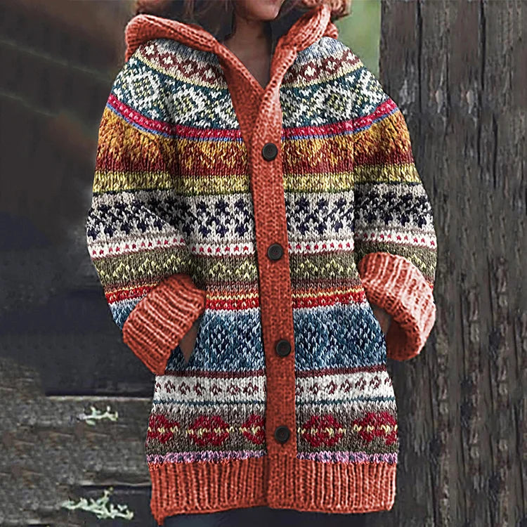 Angeline - Warm Knit Wool Coat