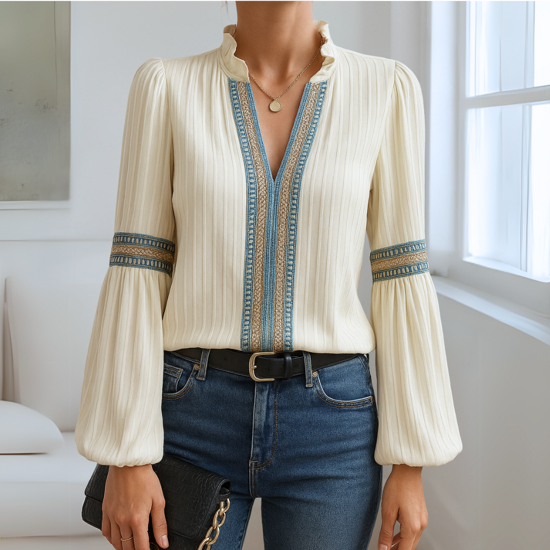 Mirabel™ - Blouse with V-Neck