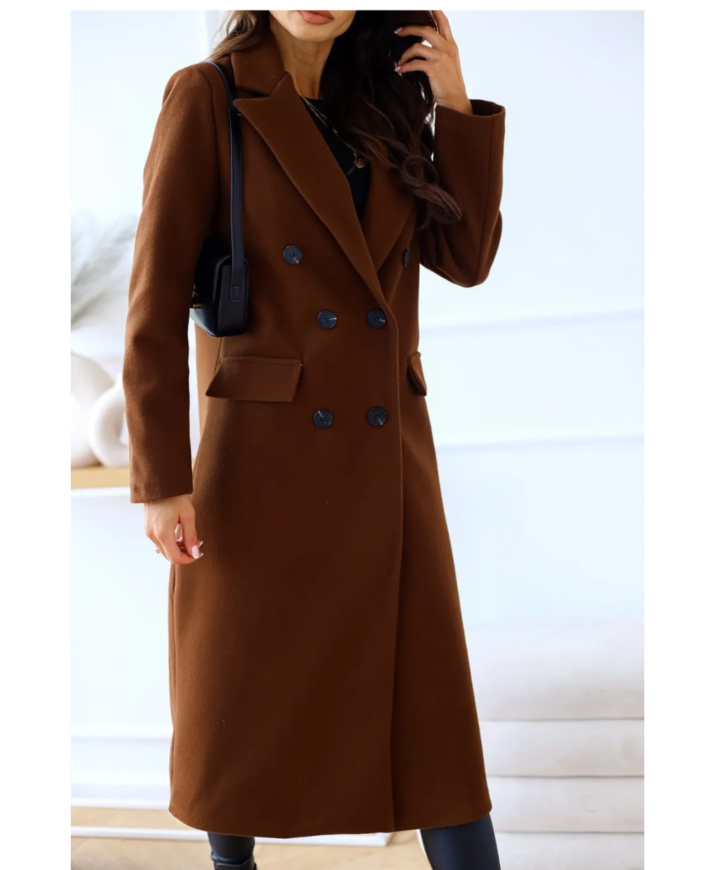 Christabel - Women's Elegant Fitted Long Trenchcoat | Ideal for Autumn/Winter