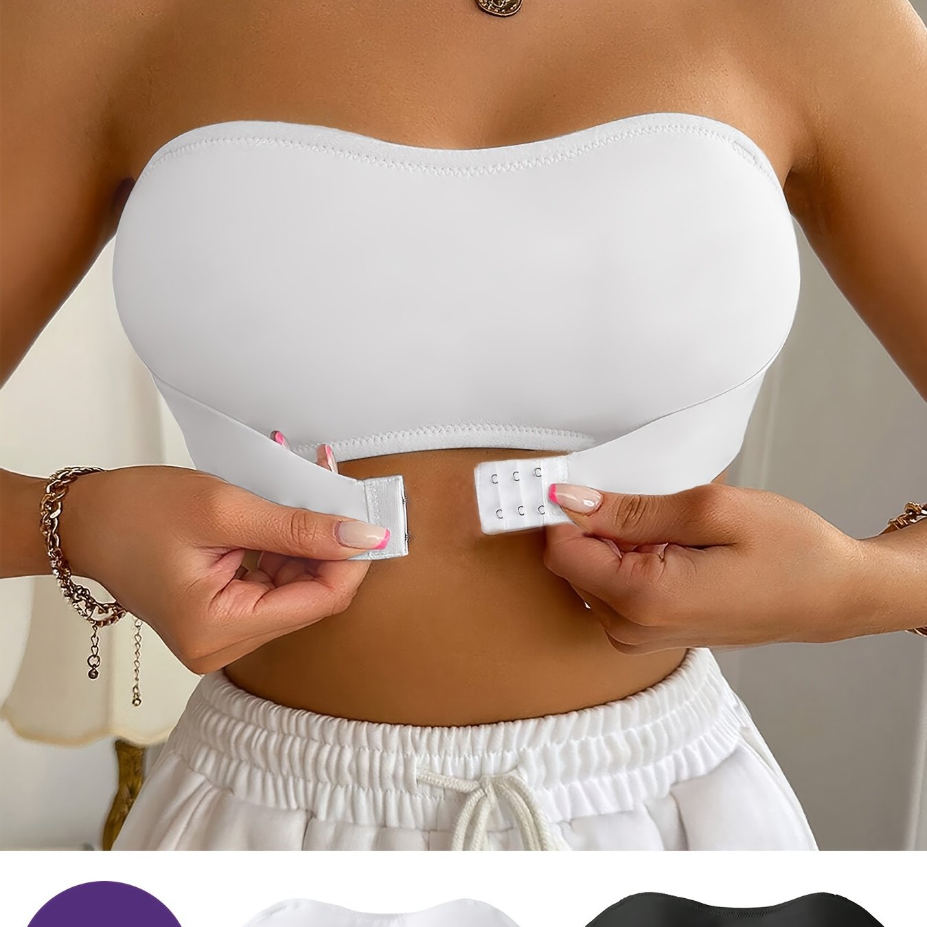 Saphira™ - 2-delige beugel-bandeaubehaset zonder pads