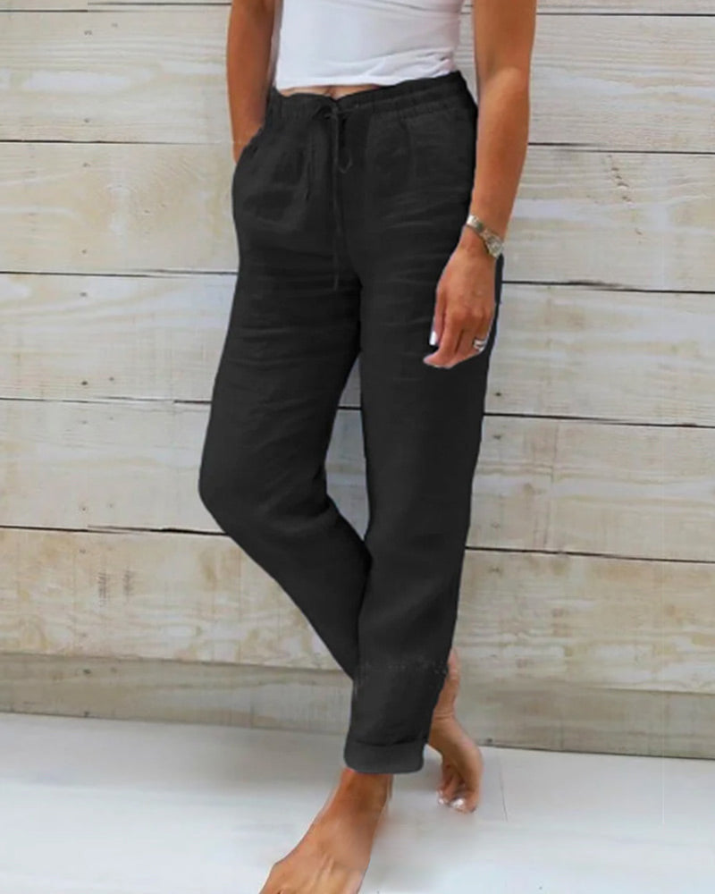 Tamina - Casual Pants with Drawstrings