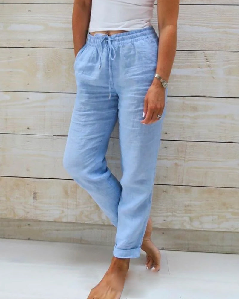 Tamina - Casual Pants with Drawstrings