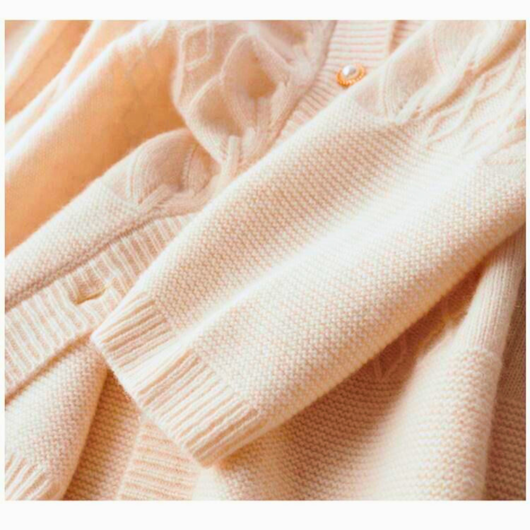 Alexandrine - Women's Wool Cardigan with Round Neck