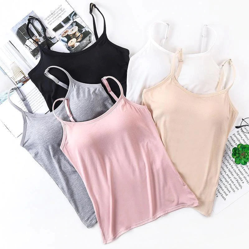 Noura - Camisole with integrated bra and cushion