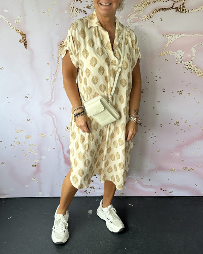Davina - Loose shirt dress with short sleeves