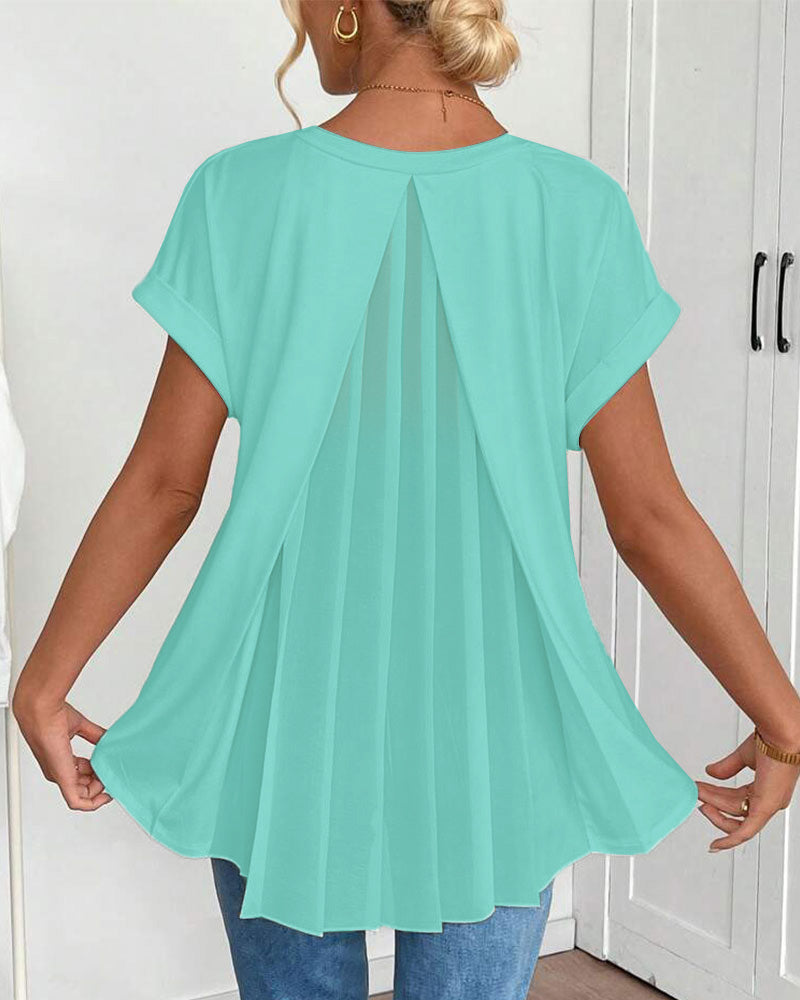 Estella - Unisex short sleeve T-shirt with patchwork
