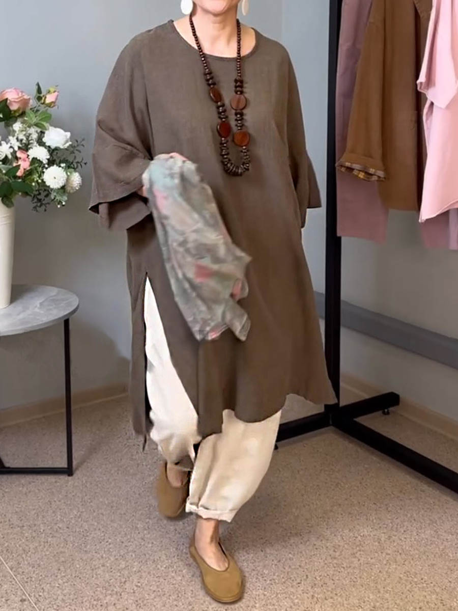 Isandra™ - Linen Long Casual Tunic