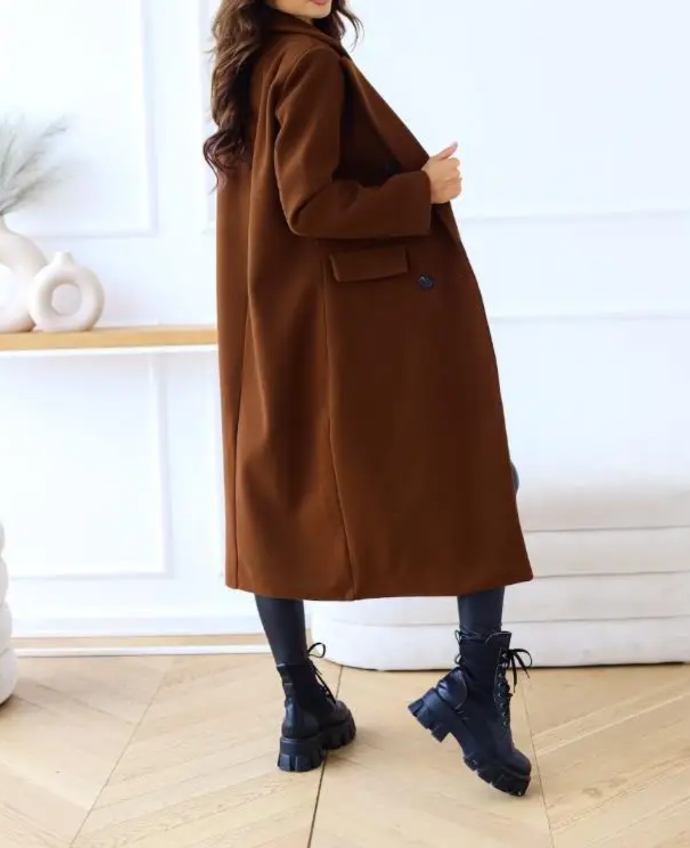 Christabel - Women's Elegant Fitted Long Trenchcoat | Ideal for Autumn/Winter