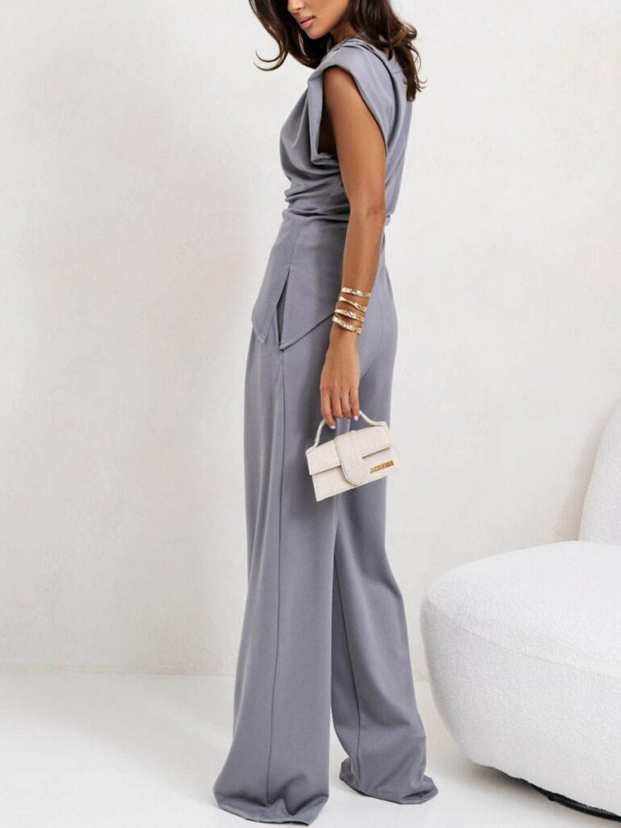 Faylira - Elegant sleeveless top and trousers set
