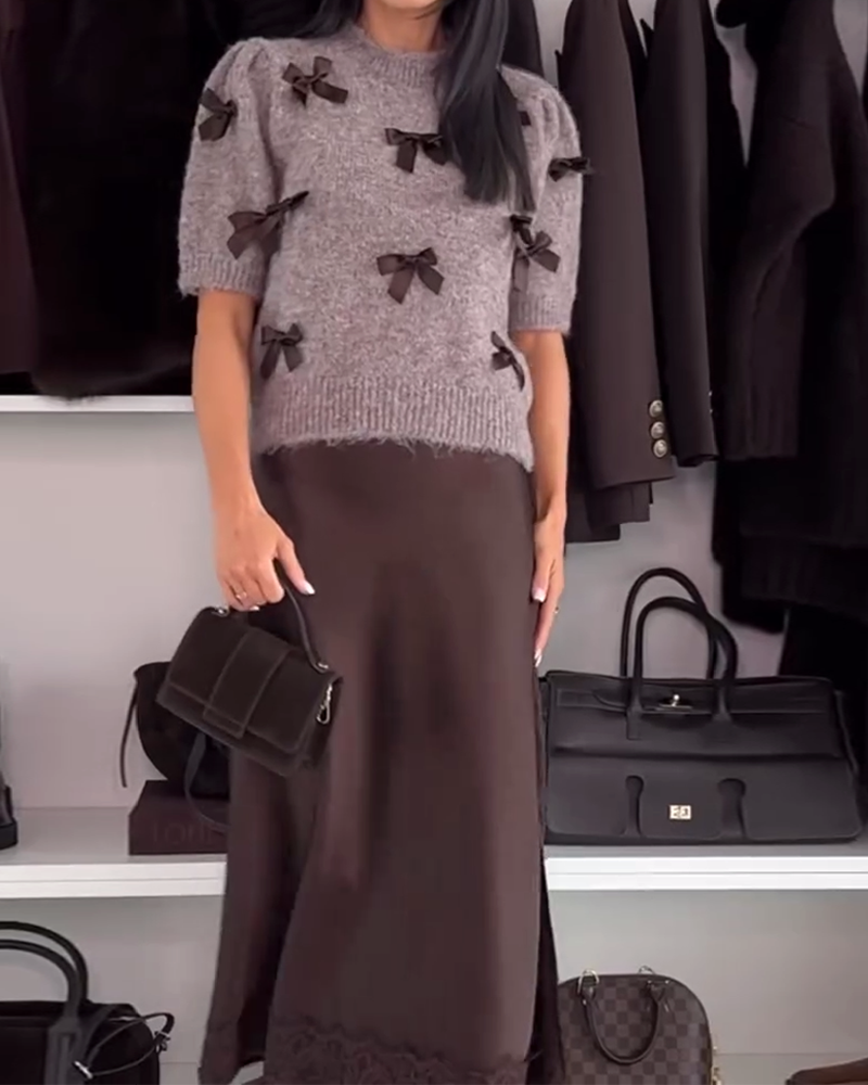 Oravisse - Soft Knit Jumper with Decorative Knots