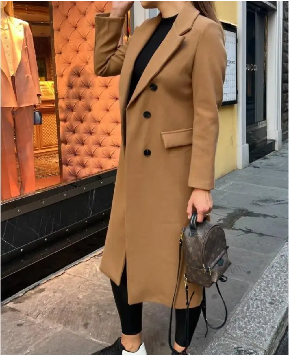 Christabel - Women's Elegant Fitted Long Trenchcoat | Ideal for Autumn/Winter