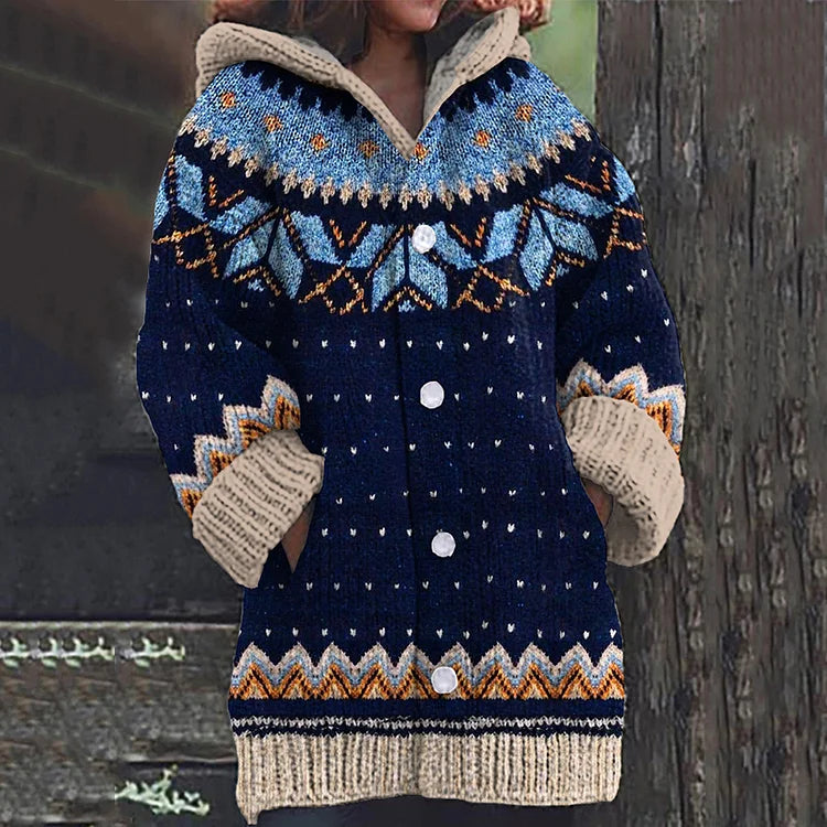 Angeline - Warm Knit Wool Coat