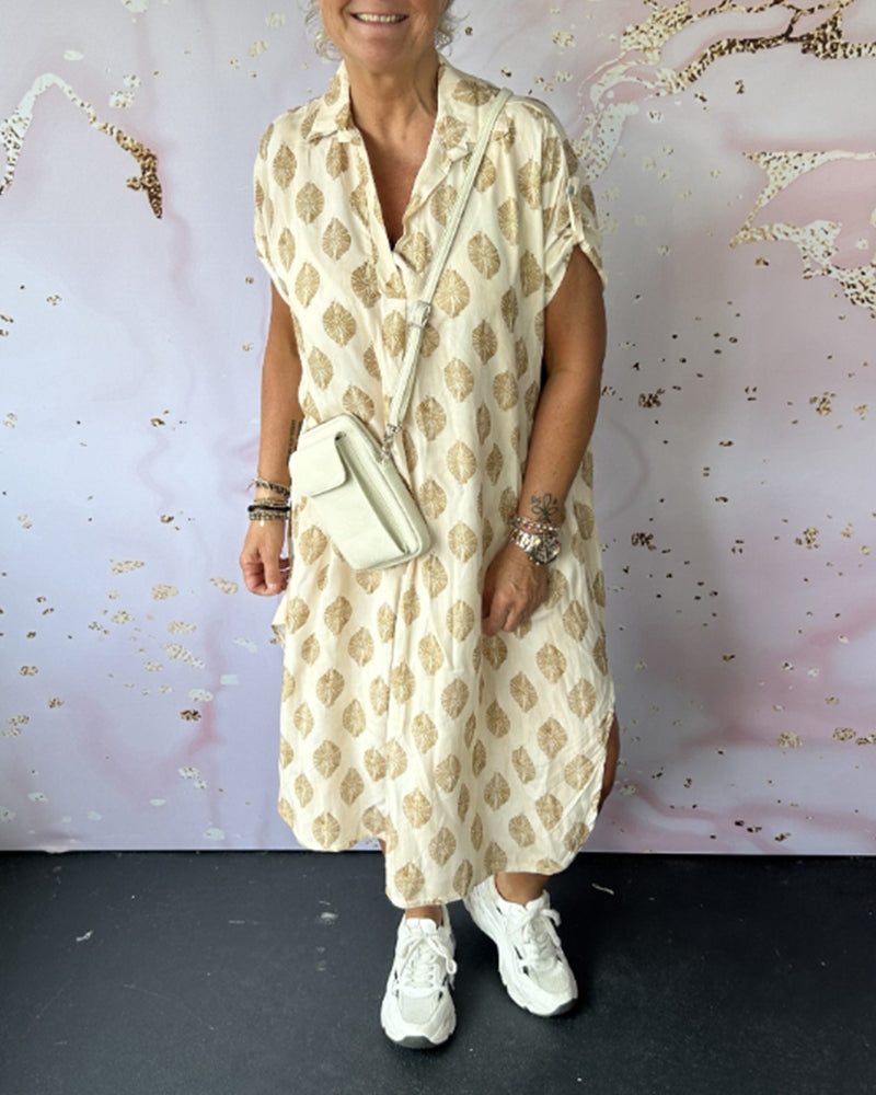 Davina - Loose shirt dress with short sleeves