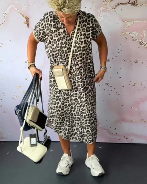 Jaylinn - Elegant Leopard Dress