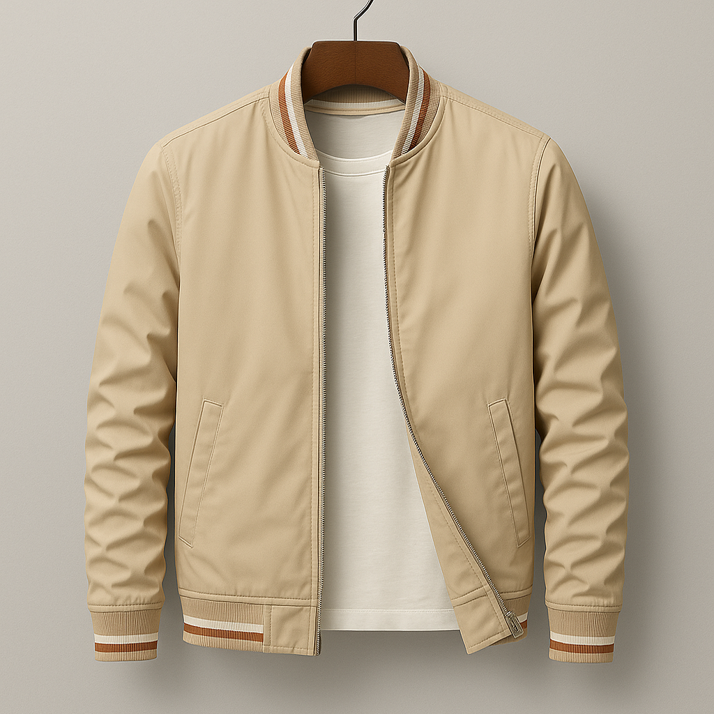 Kevin - Stripe bomber jacket for modern casual style