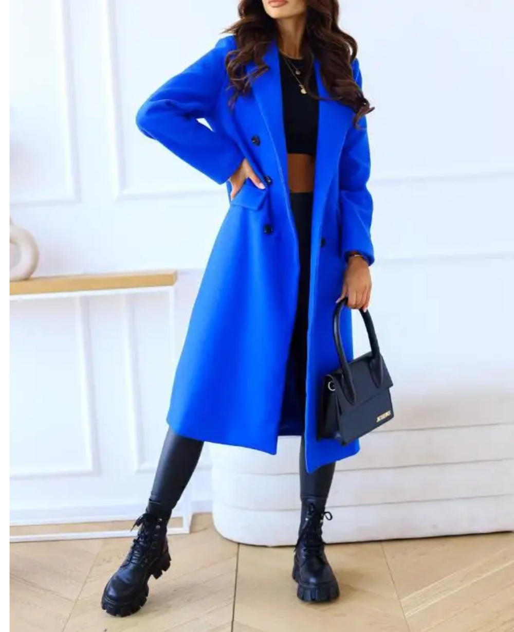 Christabel - Women's Elegant Fitted Long Trenchcoat | Ideal for Autumn/Winter