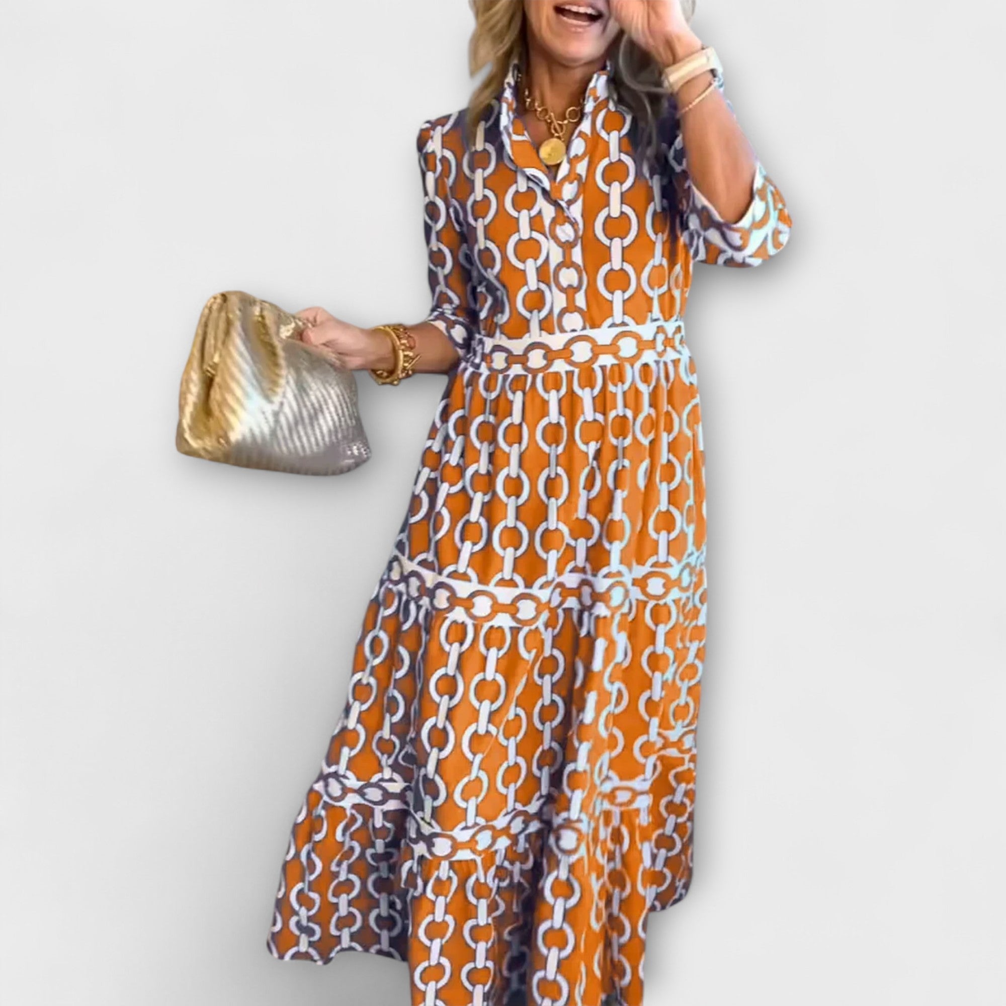 Corinna - Midi dress with chain motif