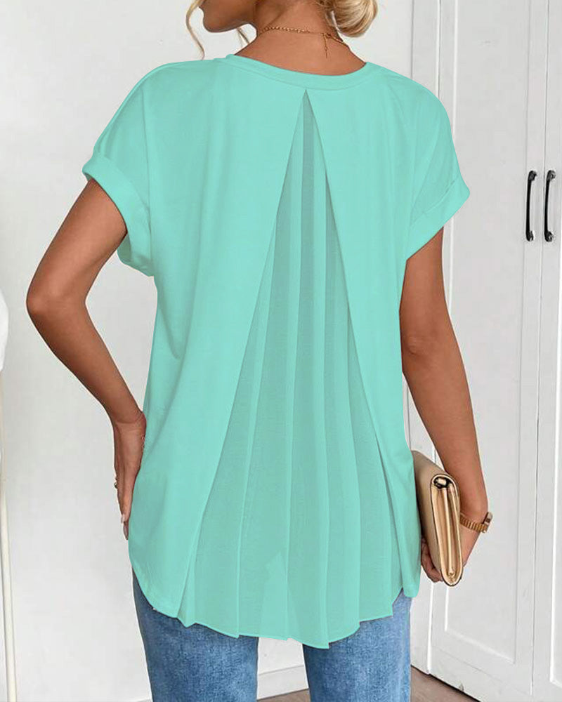 Estella - Unisex short sleeve T-shirt with patchwork