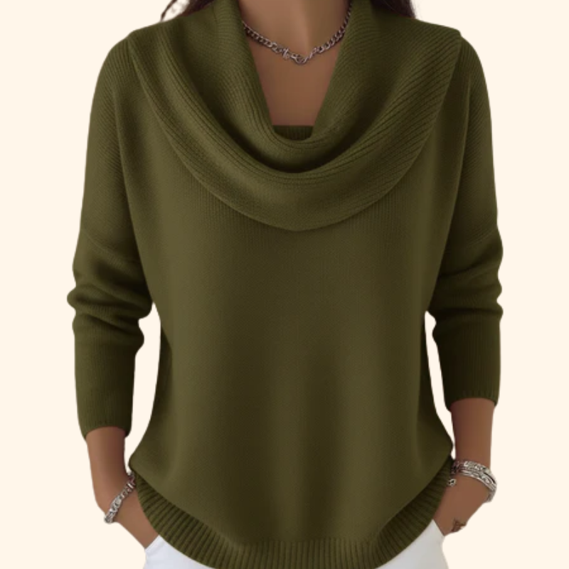 Elarin - Draped Neck Jumper for Women