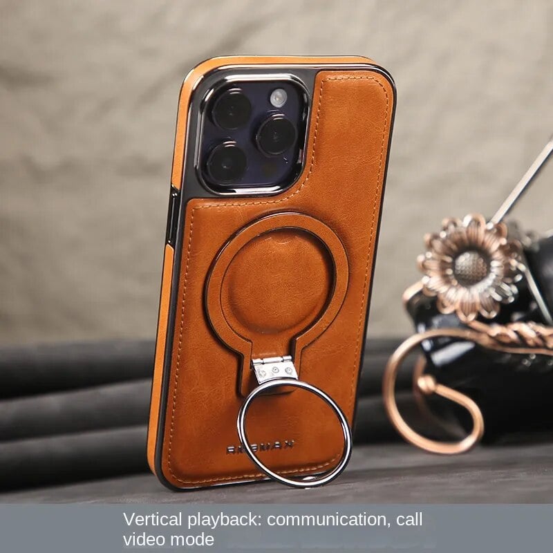 Jalira - Luxurious leather iPhone case with invisible stand
