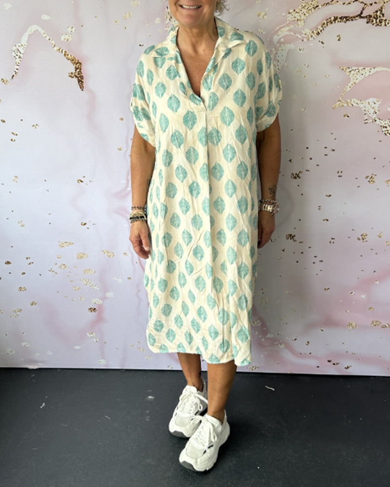 Davina - Loose shirt dress with short sleeves