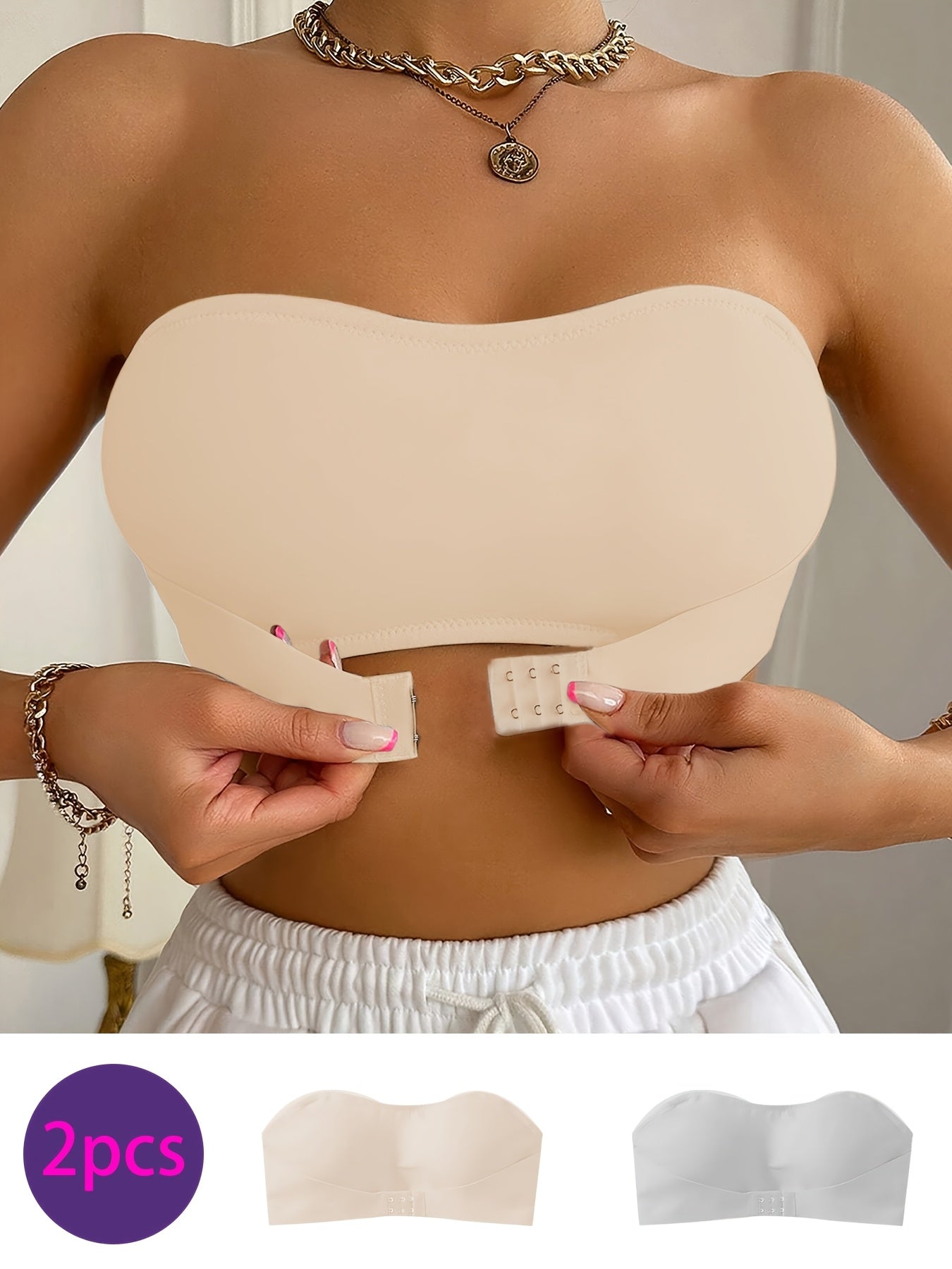Saphira™ - 2-delige beugel-bandeaubehaset zonder pads