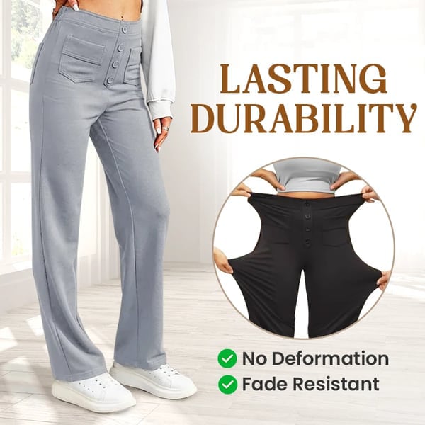 Nara - High elasticity - High-waisted casual pants with straight leg
