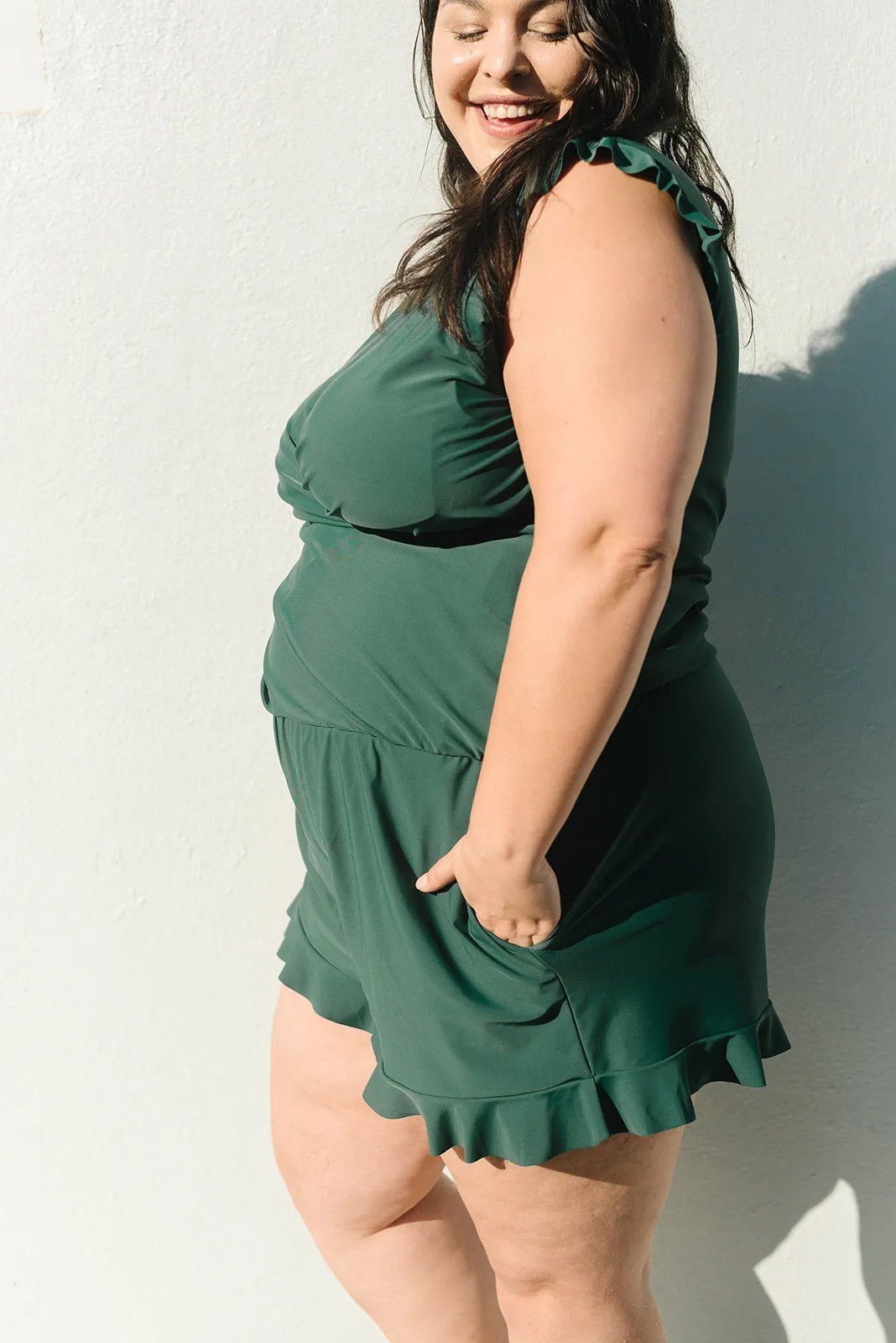 Melisande - Swimsuit with ruffles and integrated bra