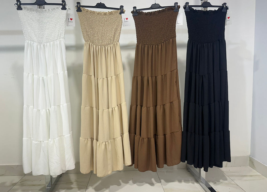 Brisaya - Elegant Strapless Maxi Dress