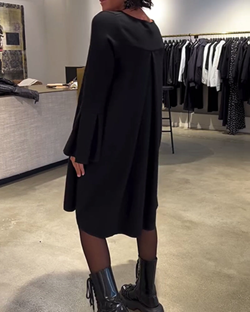 Jovalinne - Casual Flared Sleeve Dress