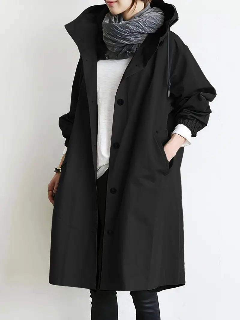 Lowenna - Stylish Waterproof Outdoor Rain Jacket with Hood for Women | Great for Outdoor Activities