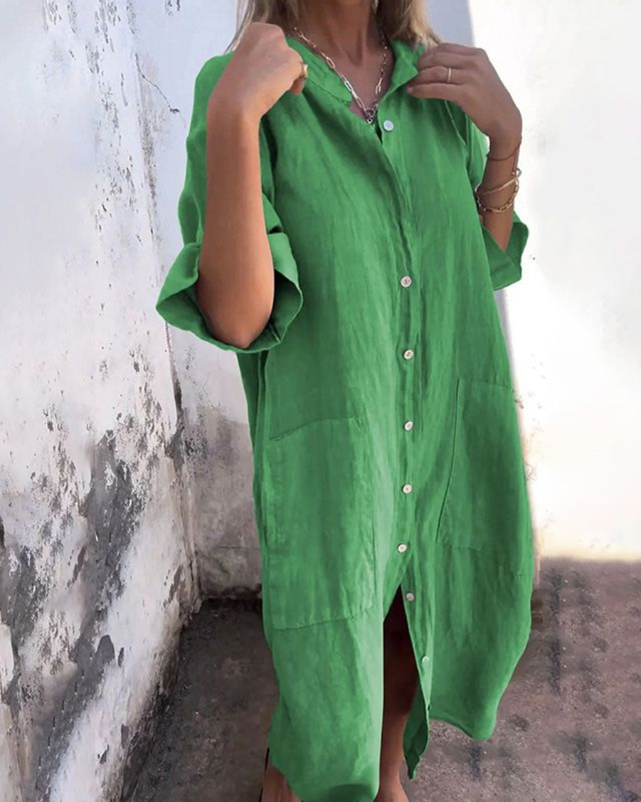 Yasmina - Ibiza Style Casual Shirt Dress