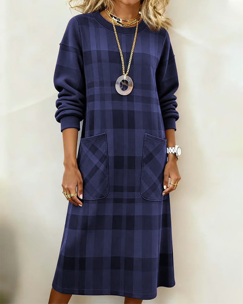 Quelivanne - Check Shirt Dress with Pocket