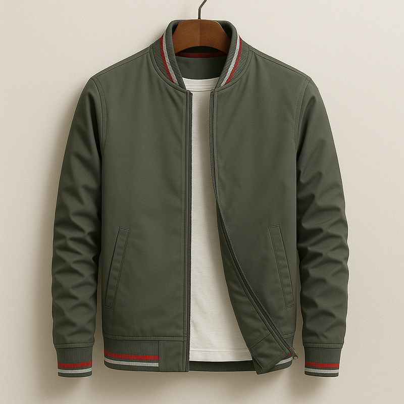 Kevin - Stripe bomber jacket for modern casual style