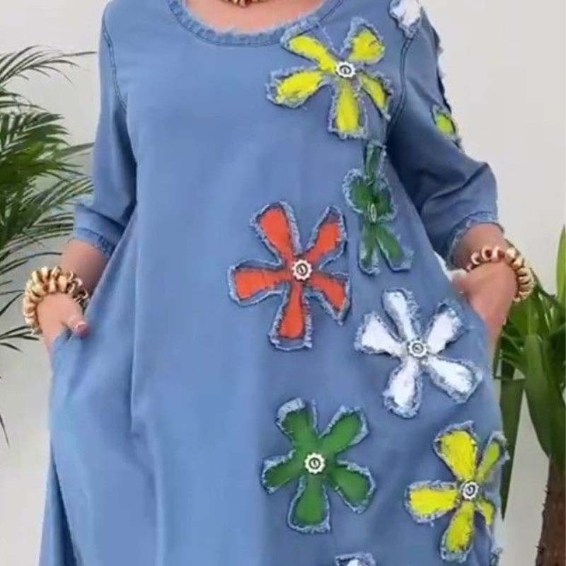 Kalena - Casual dress with round collar