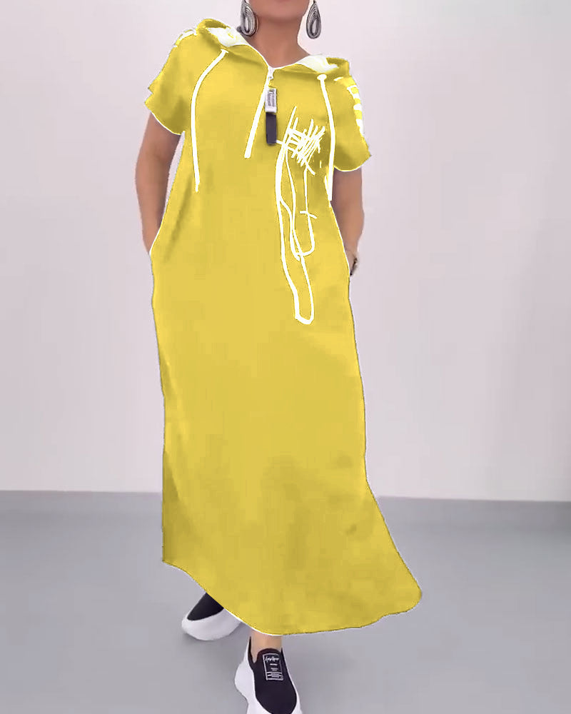 Ilana - Maxi Contrast Zipper Dress